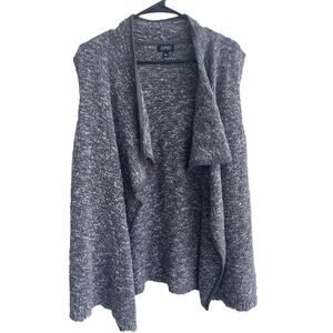 gray Jones New York Sweater Vest with ruffle front  L